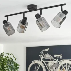 Aggebo Plafonnier Noir, 4 lumières