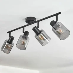 Aggebo Plafonnier Noir, 4 lumières