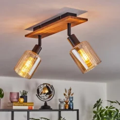 Aggebu Plafonnier Écru, Noir, 2 lumières