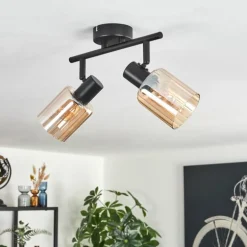 Aggebu Plafonnier Noir, 2 lumières