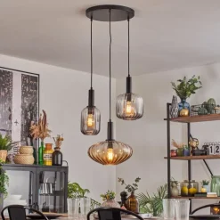 Alcofra Suspension Noir, 3 lumières