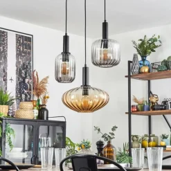 Alcofra Suspension Noir, 3 lumières