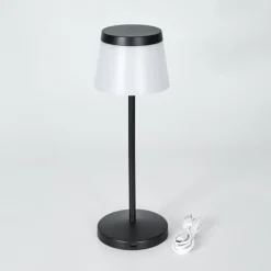 Algeraz Lampe de table d'extérieur, Lampe à poser LED Noir, 1 lumière