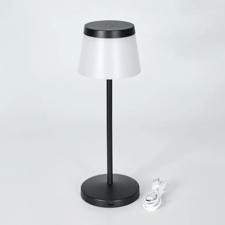Algeraz Lampe de table d'extérieur, Lampe à poser LED Noir, 1 lumière