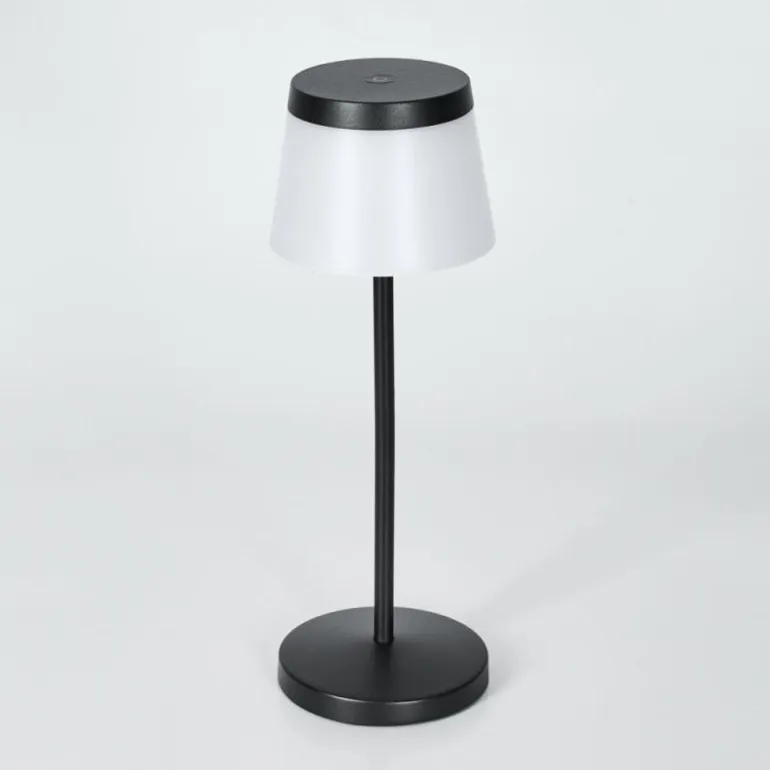 Algeraz Lampe de table d'extérieur, Lampe à poser LED Noir, 1 lumière