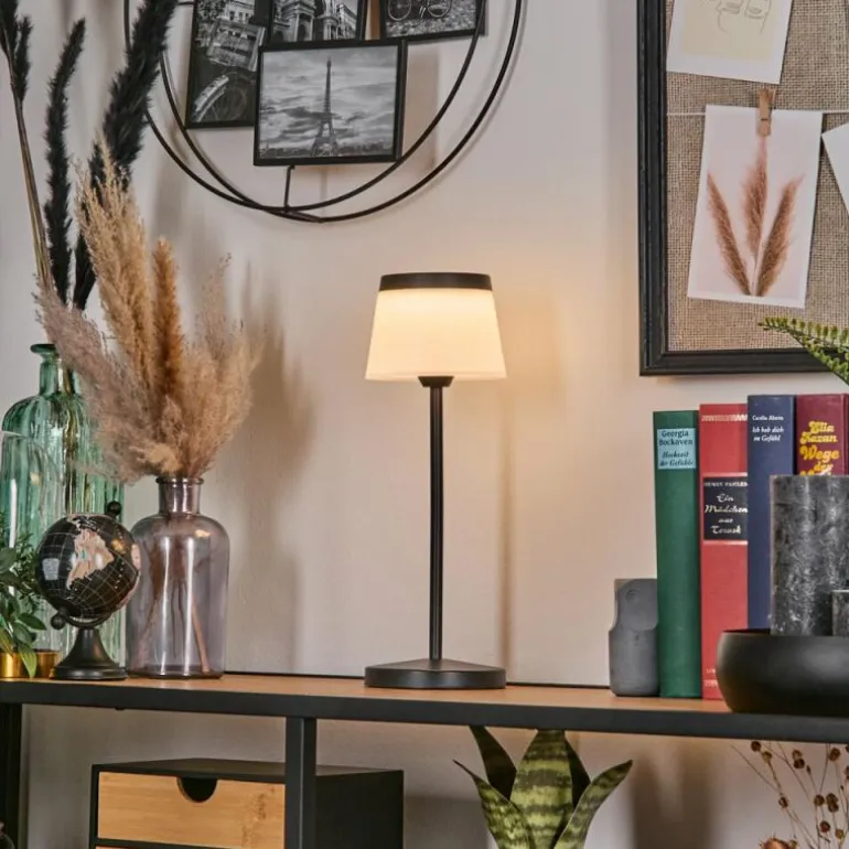 Algeraz Lampe de table d'extérieur, Lampe à poser LED Noir, 1 lumière