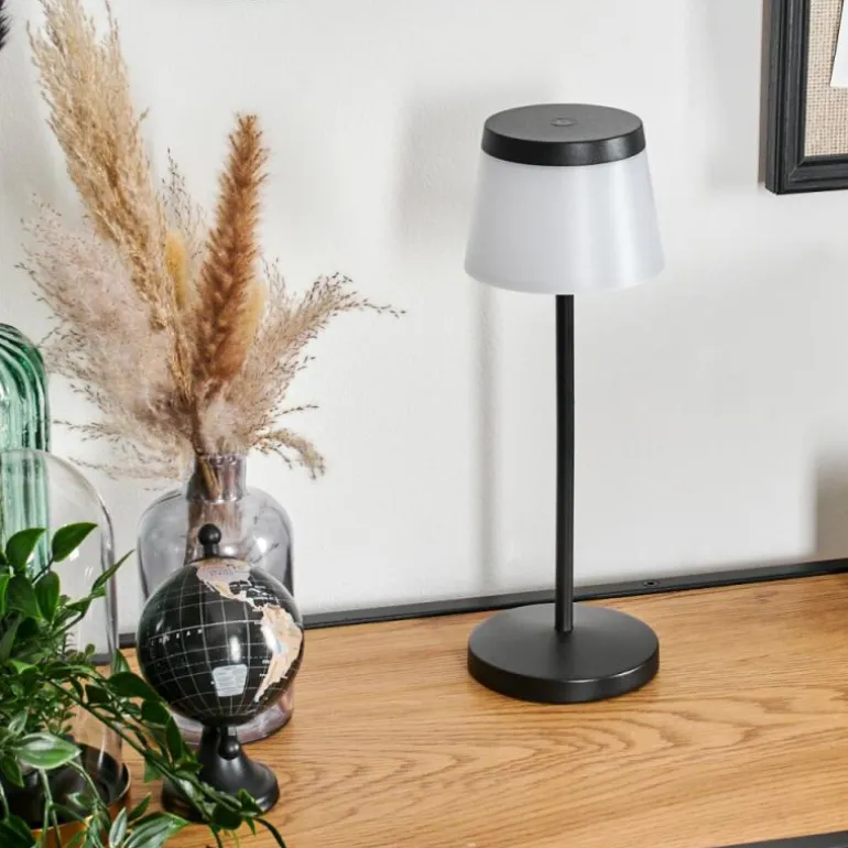 Algeraz Lampe de table d'extérieur, Lampe à poser LED Noir, 1 lumière