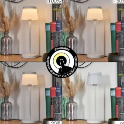 Algeraz Lampe de table d'extérieur, Lampe à poser LED Blanc, 1 lumière