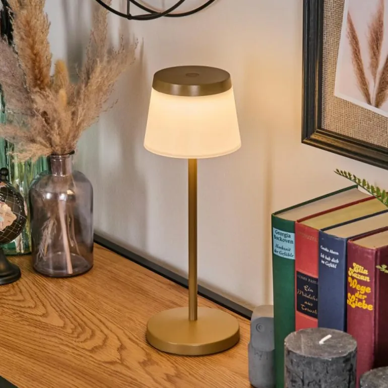 Algeraz Lampe de table d'extérieur, Lampe à poser LED Beige, 1 lumière