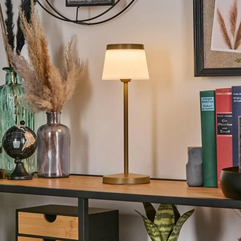 Algeraz Lampe de table d'extérieur, Lampe à poser LED Beige, 1 lumière