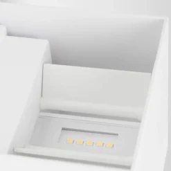 Almodofa Lampe murale d´extérieur, Luminaire Up & Down Blanc, 1 lumière, Détecteur de mouvement