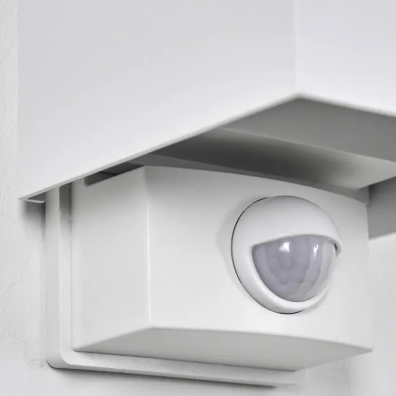 Almodofa Lampe murale d´extérieur, Luminaire Up & Down Blanc, 1 lumière, Détecteur de mouvement