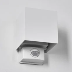 Almodofa Lampe murale d´extérieur, Luminaire Up & Down Blanc, 1 lumière, Détecteur de mouvement