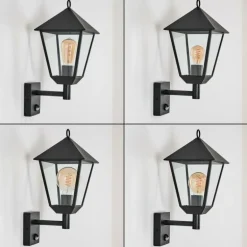Anfei Lampe murale d´extérieur Noir, 1 lumière, Détecteur de mouvement