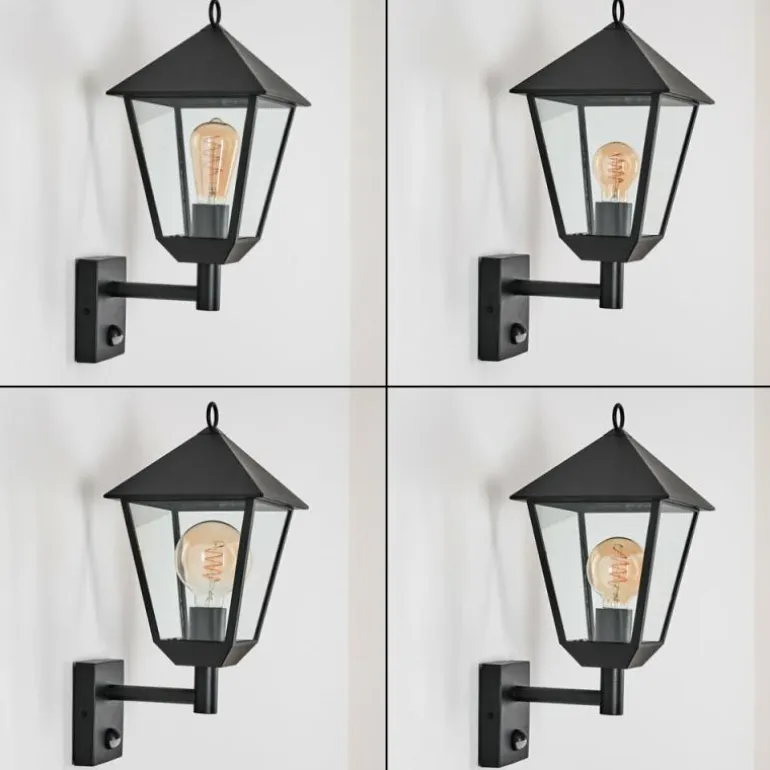 Anfei Lampe murale d´extérieur Noir, 1 lumière, Détecteur de mouvement