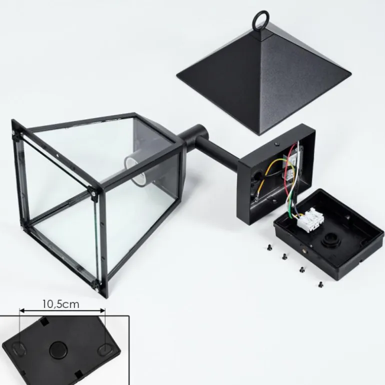 Anfei Lampe murale d´extérieur Noir, 1 lumière, Détecteur de mouvement
