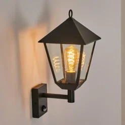 Anfei Lampe murale d´extérieur Noir, 1 lumière, Détecteur de mouvement