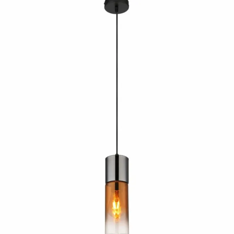 Annika Suspension Luminaires Globo Lighting Noir, 1 lumière