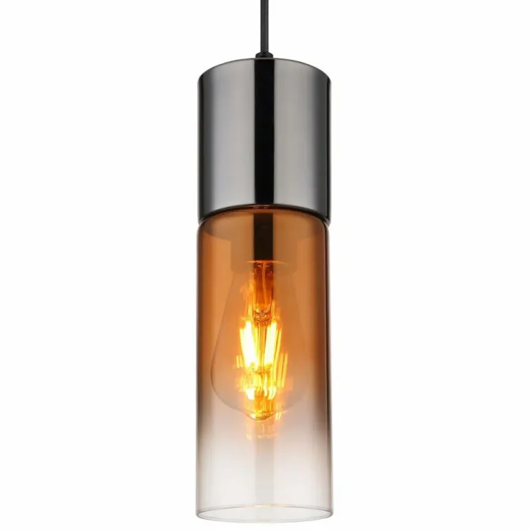 Annika Suspension Luminaires Globo Lighting Noir, 1 lumière