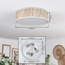 Antillo Plafonnier Blanc, 3 lumières