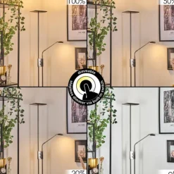 Antra Lampadaire LED Nickel mat, 1 lumière