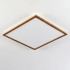 Antra Plafonnier, Panel LED Couleur bois, Blanc, 1 lumière