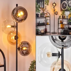 Apedo Lampadaire Ambre, Clair, Fumé, 4 lumières