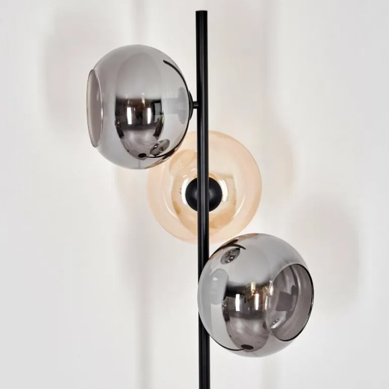 Apedo Lampadaire Ambre, Fumé, 3 lumières