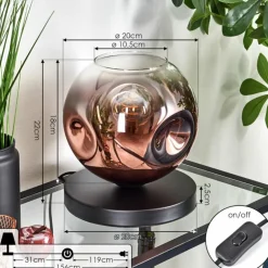 Apedo Lampe à poser Clair, Cuivré, 1 lumière