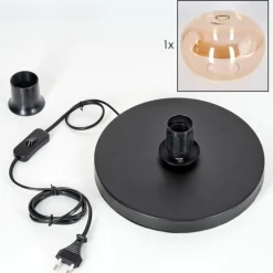 Apedo Lampe à poser Noir, 1 lumière
