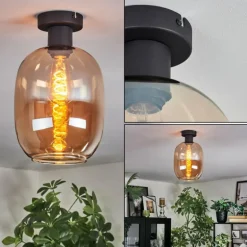 Apedo Plafonnier Ambre, 1 lumière