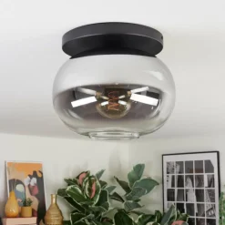 Apedo Plafonnier, Boule lumineuse Clair, Fumé, 1 lumière