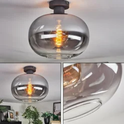 Apedo Plafonnier, Boule lumineuse Clair, Fumé, 1 lumière