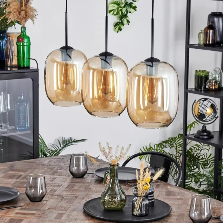 Apedo Suspension Ambre, 3 lumières