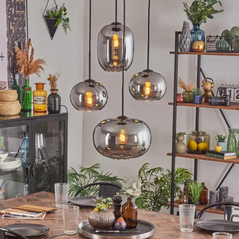 Apedo Suspension, Boule lumineuse, Suspension Fumé, 4 lumières