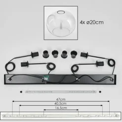 Apedo Suspension Clair, 4 lumières