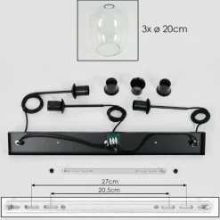 Apedo Suspension, Suspension Clair, 3 lumières
