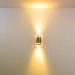 Applique extérieure Maturin Acier inoxydable, 2 lumières