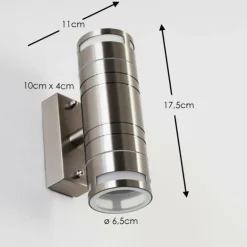 Applique extérieure Selve Acier inoxydable, 2 lumières