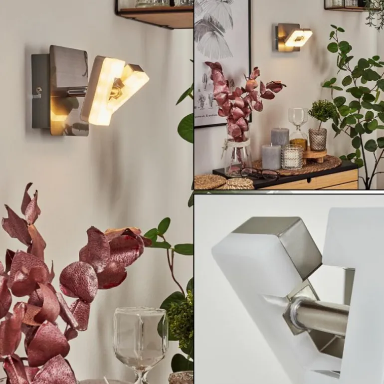 Applique murale Bobeiro LED Nickel mat, 1 lumière