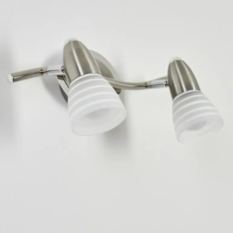 Applique murale Chapod Nickel mat, 2 lumières