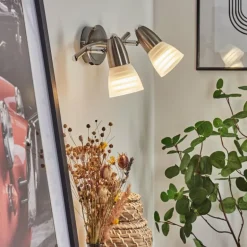 Applique murale Chapod Nickel mat, 2 lumières