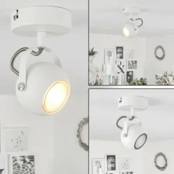 Applique murale Gadmen Chrome, Blanc, 1 lumière