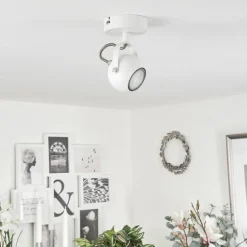 Applique murale Gadmen Chrome, Blanc, 1 lumière