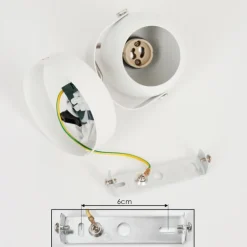 Applique murale Gadmen Chrome, Blanc, 1 lumière