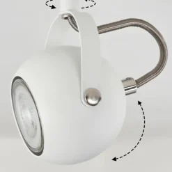 Applique murale Gadmen Chrome, Blanc, 1 lumière