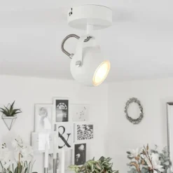 Applique murale Gadmen Chrome, Blanc, 1 lumière
