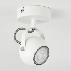 Applique murale Gadmen Chrome, Blanc, 1 lumière