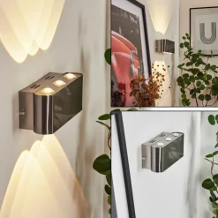 Applique murale Guiderkirch LED Nickel mat, 6 lumières