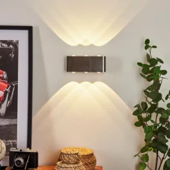 Applique murale Guiderkirch LED Nickel mat, 6 lumières